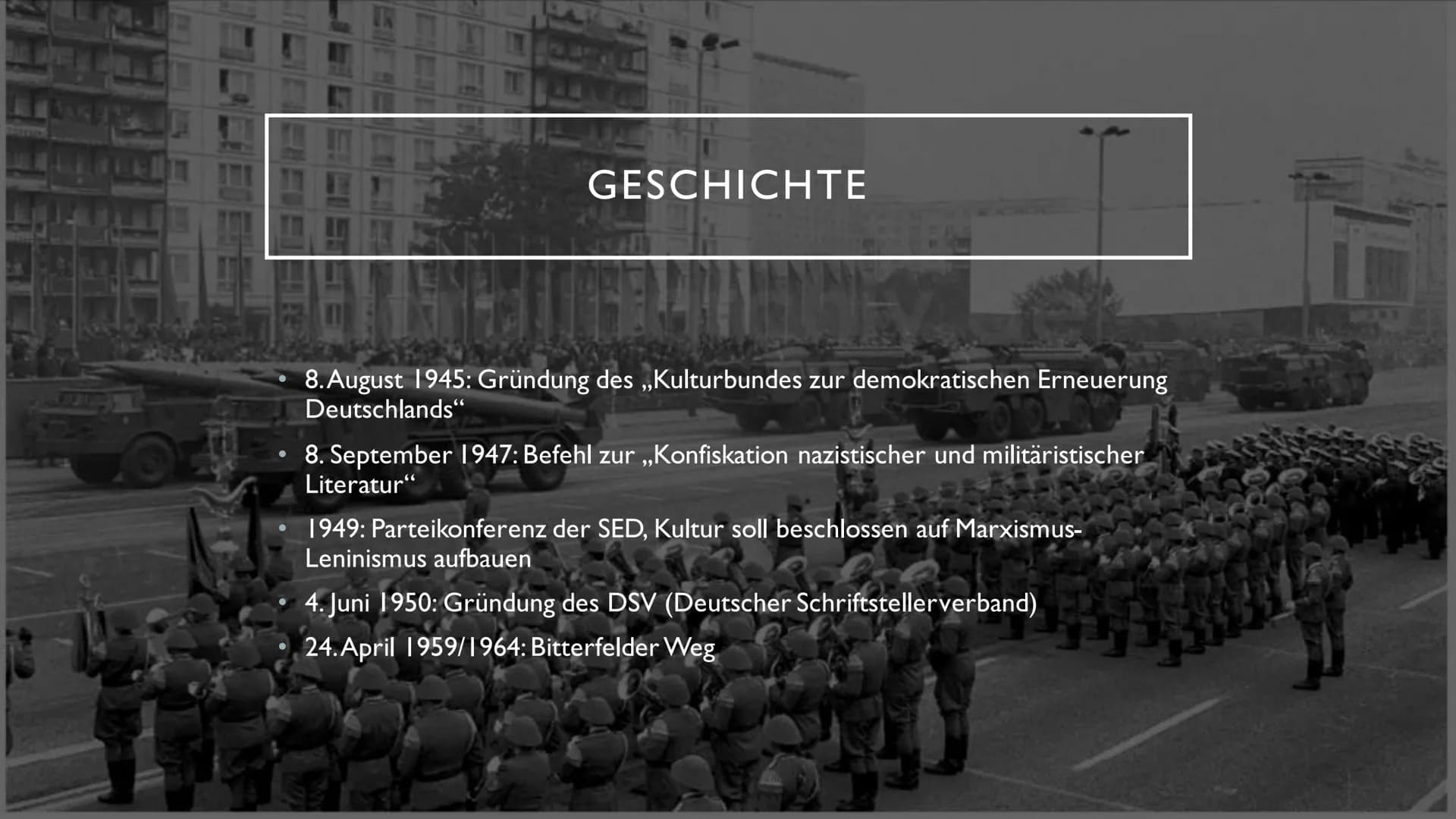 BREY ●
●
●
●
096
GLIEDERUNG
Geschichte
Begriffe
Politik und Weltbild
Entwicklung der Literatur
Kunst und Kultur
Weitere Aspekte
Quiz ●
●
●
G