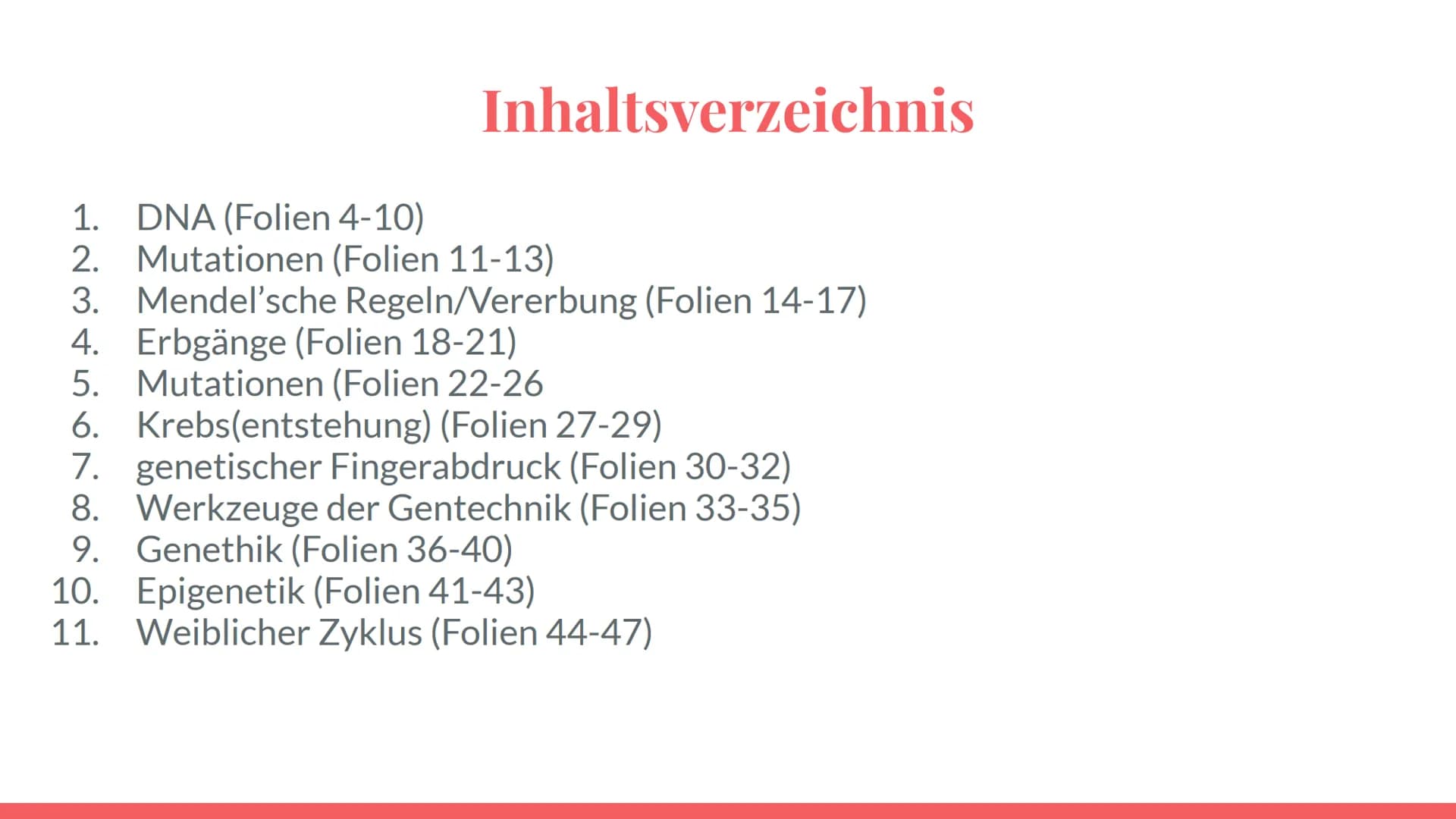Wiederholung:
Genetik
Eine Präsentation von Maya,
Deniz, Katharina und Noah Grobe Themenübersicht - Genetik
Mendelsche Regel / Vererbung
-Me