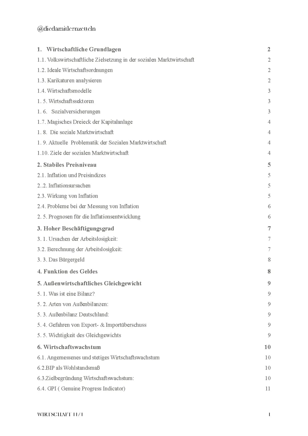 Wirtschaft  11/1