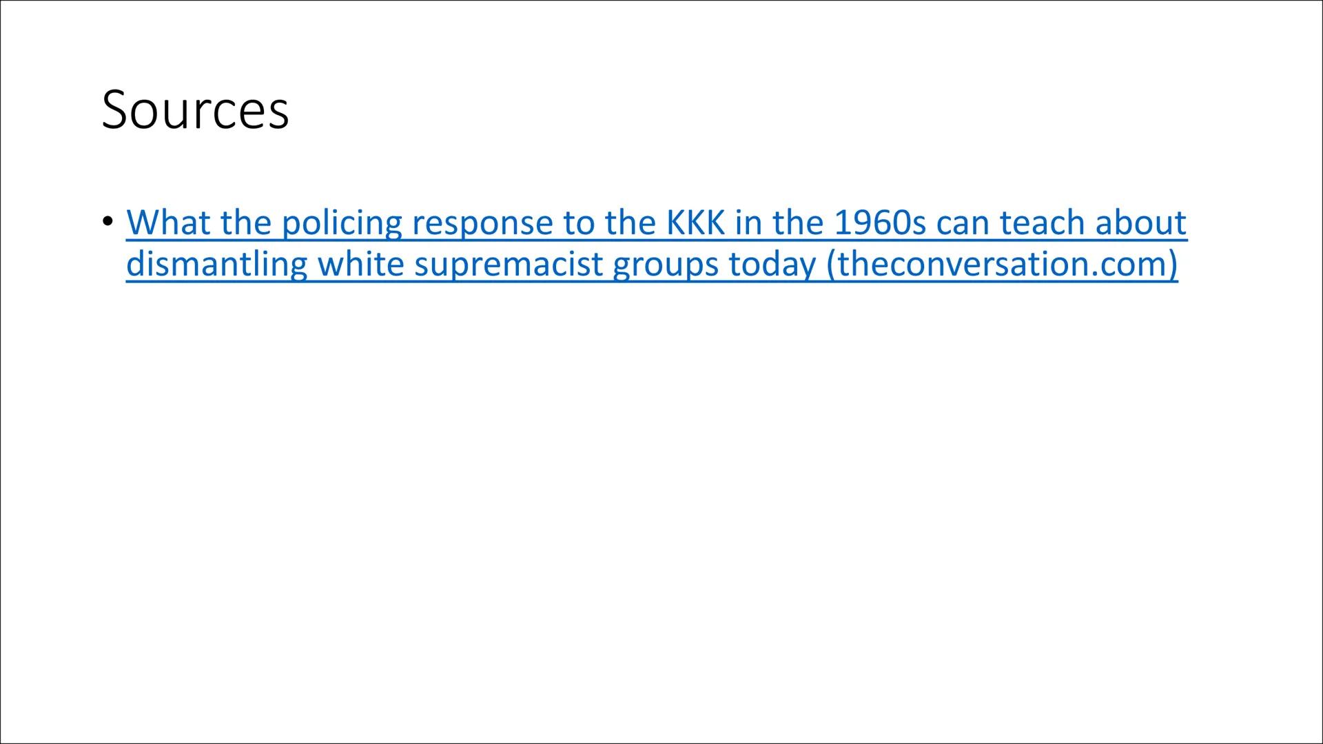 KU KLUX KLAN
Linus, Julius P., Niklas, Marie Content
History of KKK
Crimes committed
• The Ku Klux Klan in the 1960
• Ku Klux Klan
internati