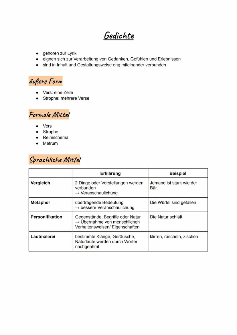 Vorgehen
1. Begegnen
a) Gedicht aufmerksam lesen
b) ersten Eindruck und Deutungshypothese festhalten
●
●
Gedichtinterpretation
●
Mit welchem