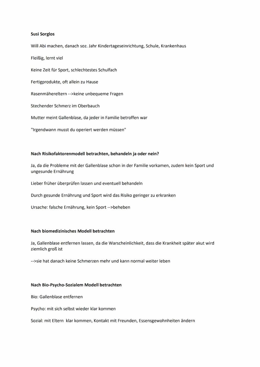 GP KA 1 Zusammenfassung
Gesundheitsdefinition WHO:
Gesundheit ist ein Zustand vollständigen körperlichen, geistigen und sozialen Wohlbefinde