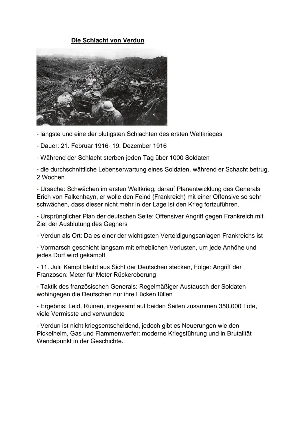 Die Schlacht von Verdun
- längste und eine der blutigsten Schlachten des ersten Weltkrieges
- Dauer: 21. Februar 1916- 19. Dezember 1916
- W