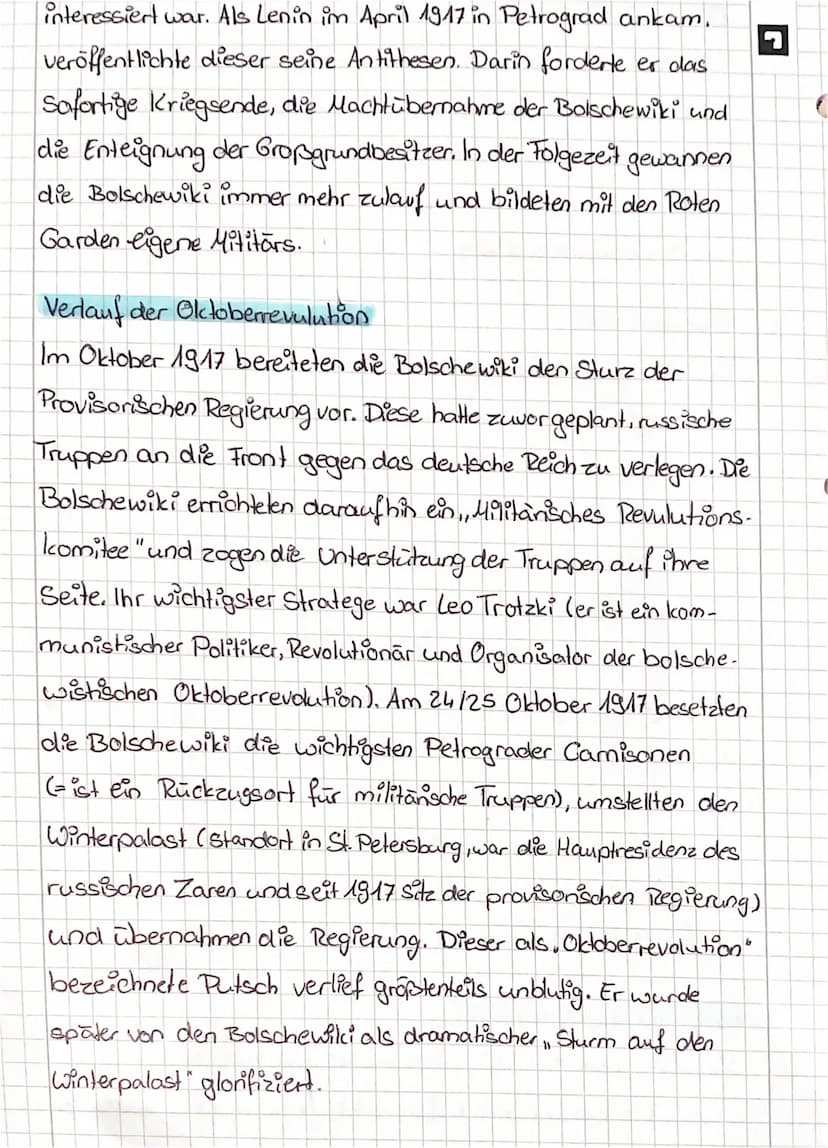 C
G
Oktoberrevulution 1917
Die
Oktoberrevulution 1917 in Russland leitete eine historische
Wende ein. Auf sie folgte ein blutiger Burgerkrie