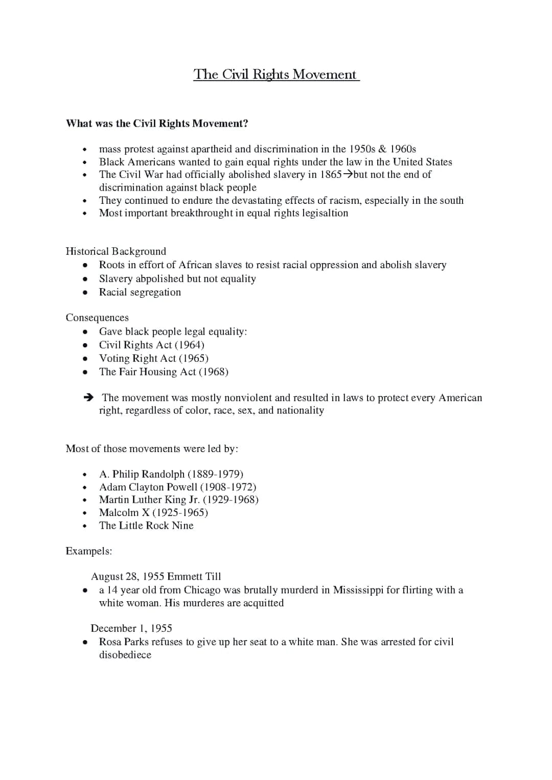 Civil Rights Movement Timeline: Main Goals, Achievements, and Leaders