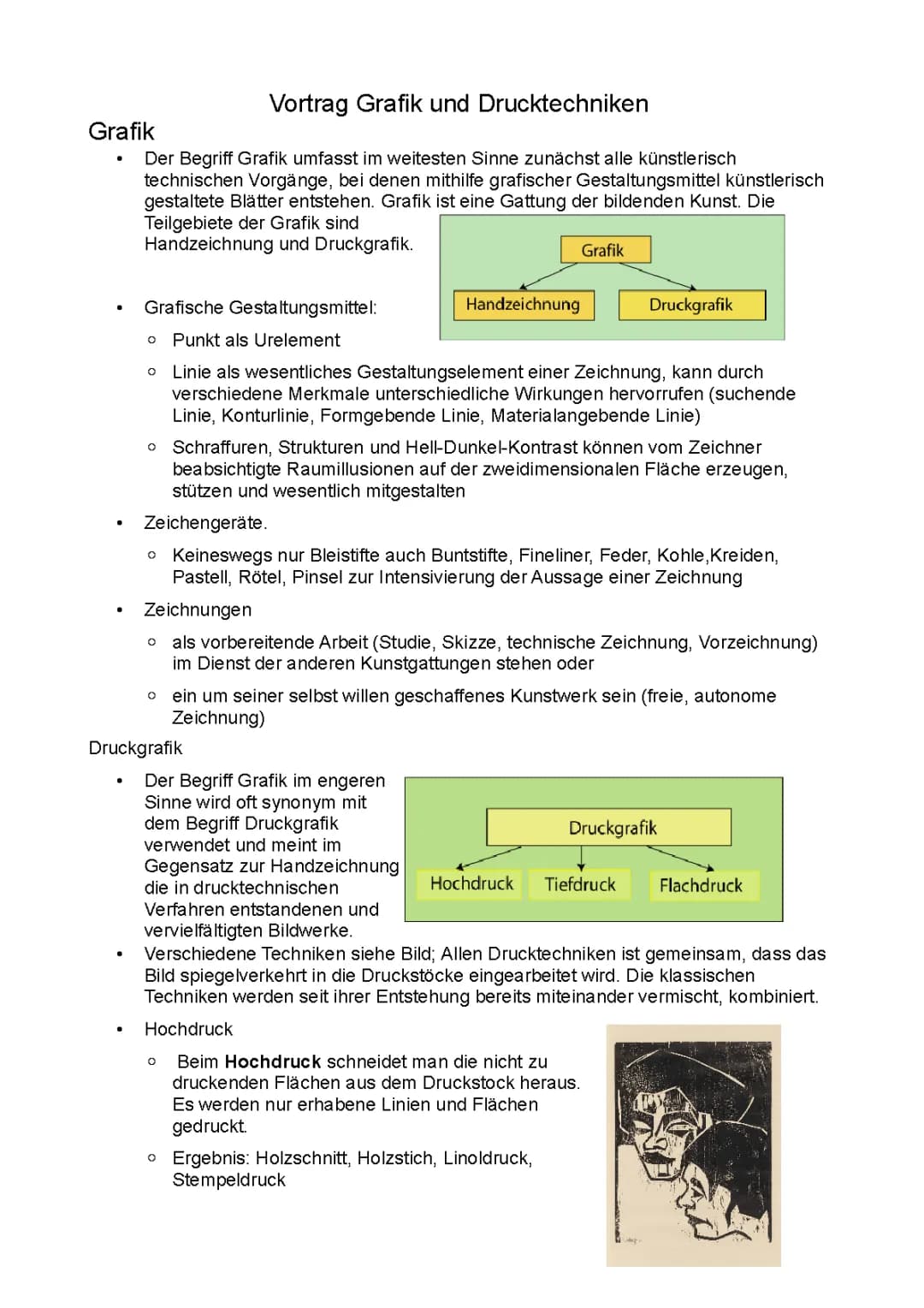 Druckgrafik und Berühmte Künstler - Kunstunterricht für Dich