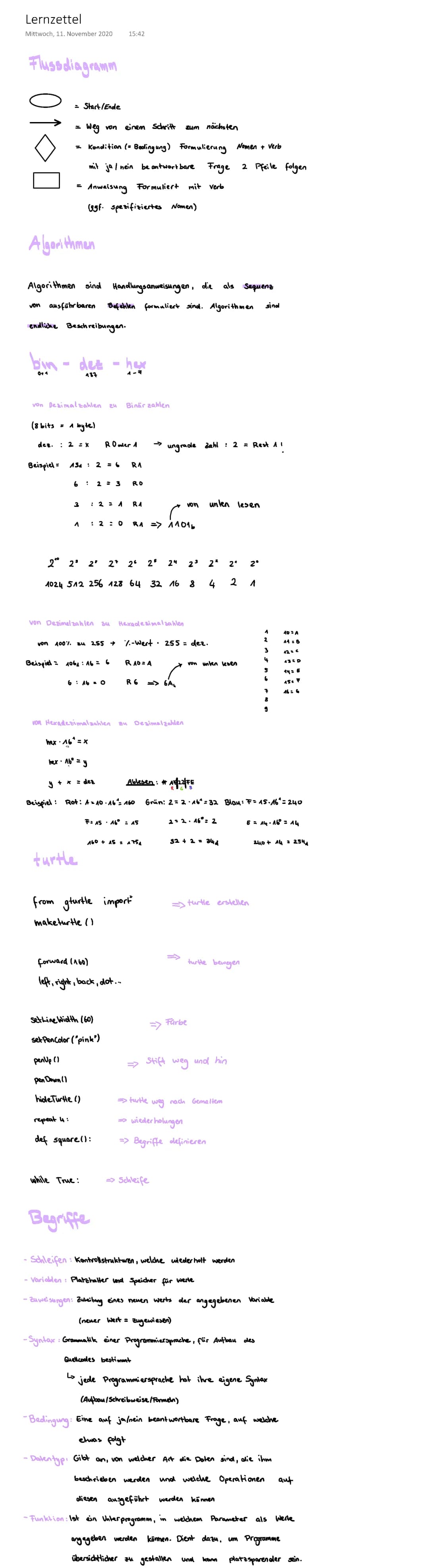 Flussdiagramme, Algorithmen und Programmiertipps mit Python