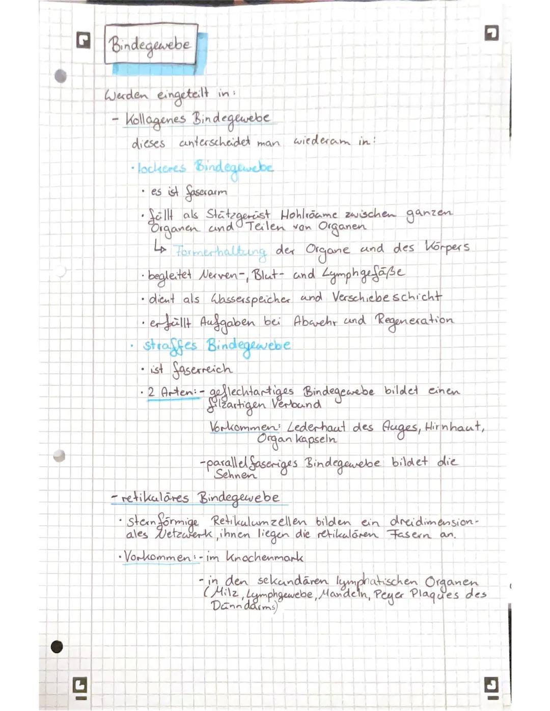 G
DI
freie (mobile) Zellen (2.B. Abwehrzellen im
Lo sind verteilt in der Interzellular substanz
Blut)
.
> Diese ist für die Stärke und die F