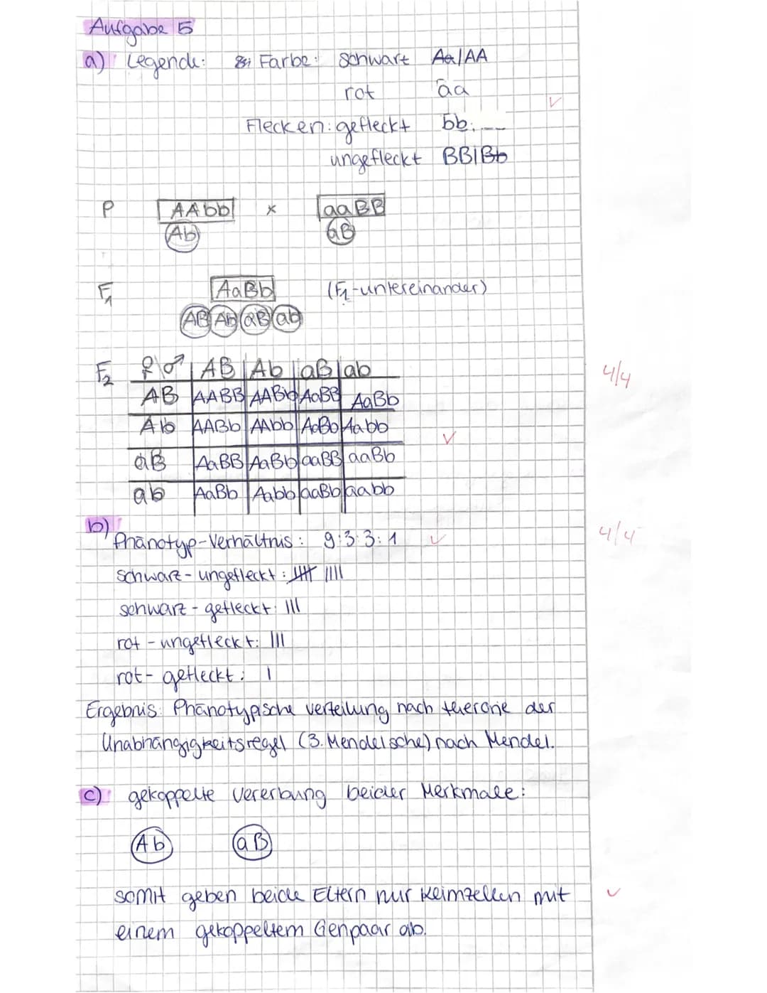 MS812
Aufgabe 1
a) Bei der abgebildeten Abbildung handelt es sich
um einen Teil schritt bei der Meiose.
1/2
vorher
Mehrere indition weisen a
