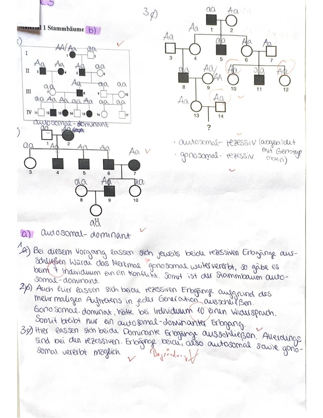 MS812
Aufgabe 1
a) Bei der abgebildeten Abbildung handelt es sich
um einen Teil schritt bei der Meiose.
1/2
vorher
Mehrere indition weisen a