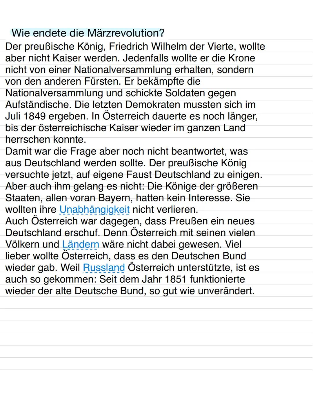 Märzrevolution 1848/49:

Die Märzrevolution fand in Deutschland in den Jahren 1848
und 1849 statt. Menschen in verschiedenen Teilen
Deutschl