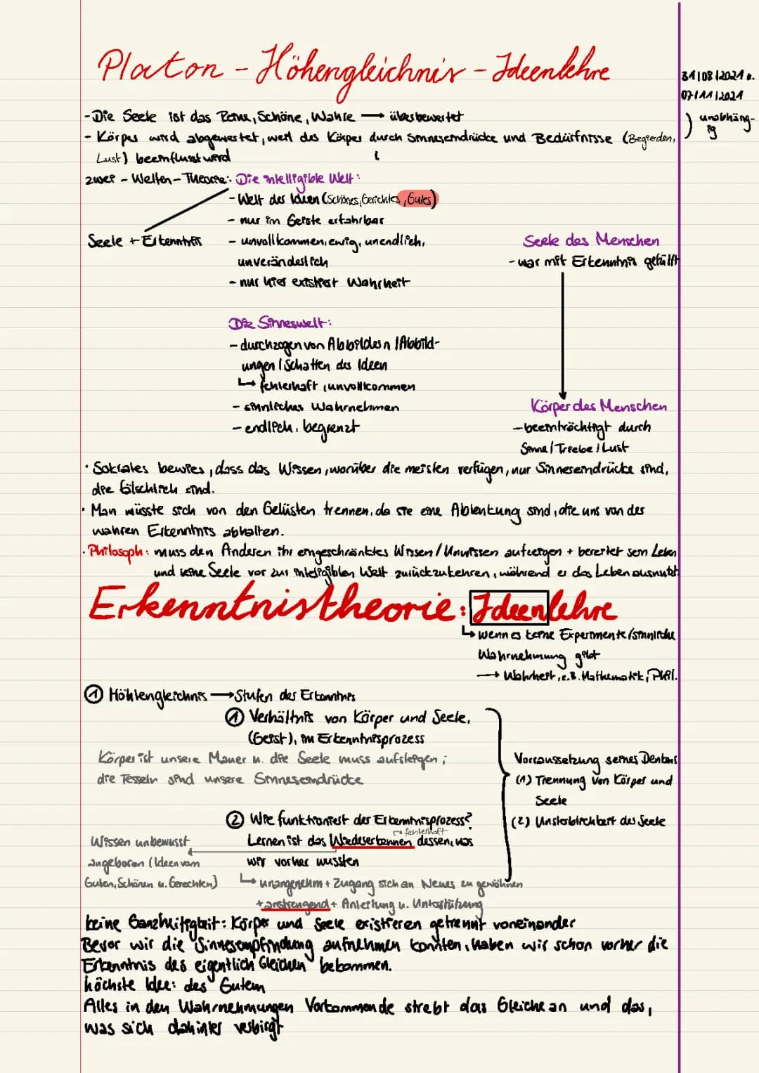 Platons Ideenlehre einfach erklärt: Zusammenfassung und Beispiele