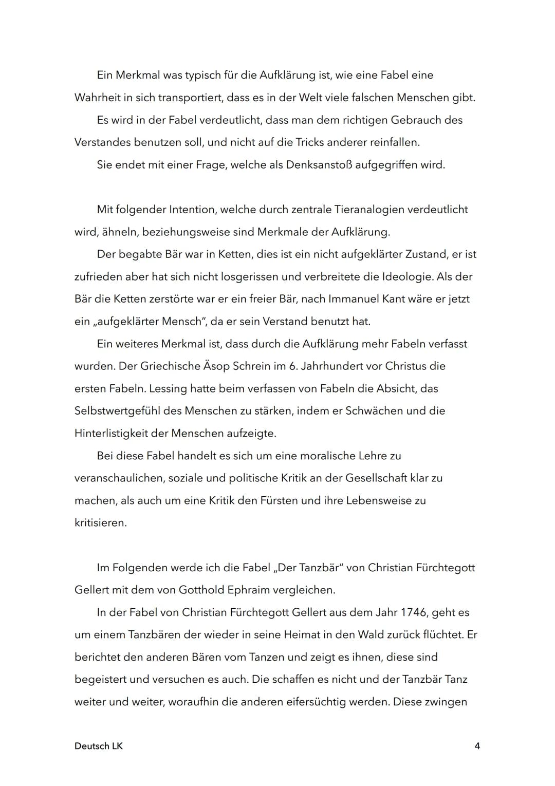 Die Fabel, Der Tanzbár", aus dm Jahr 1751 wurde von dem bedeutendsten
Literat der deutschen Aufklärung Gotthold Ephraim Lessing verfasst, ha