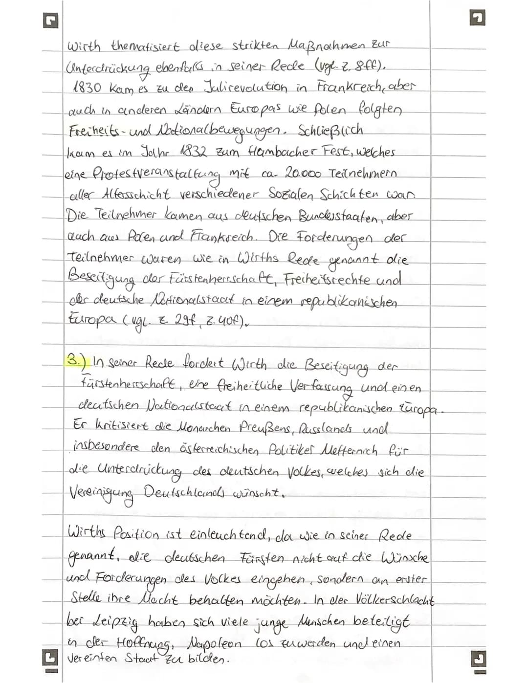 7
Geschichte Analyse
1.) Die vorliegende Rede wurde von Soham Georg August
Wirth gehalten, der Jurist, Schriftsteller, Politiker und
Mitorga