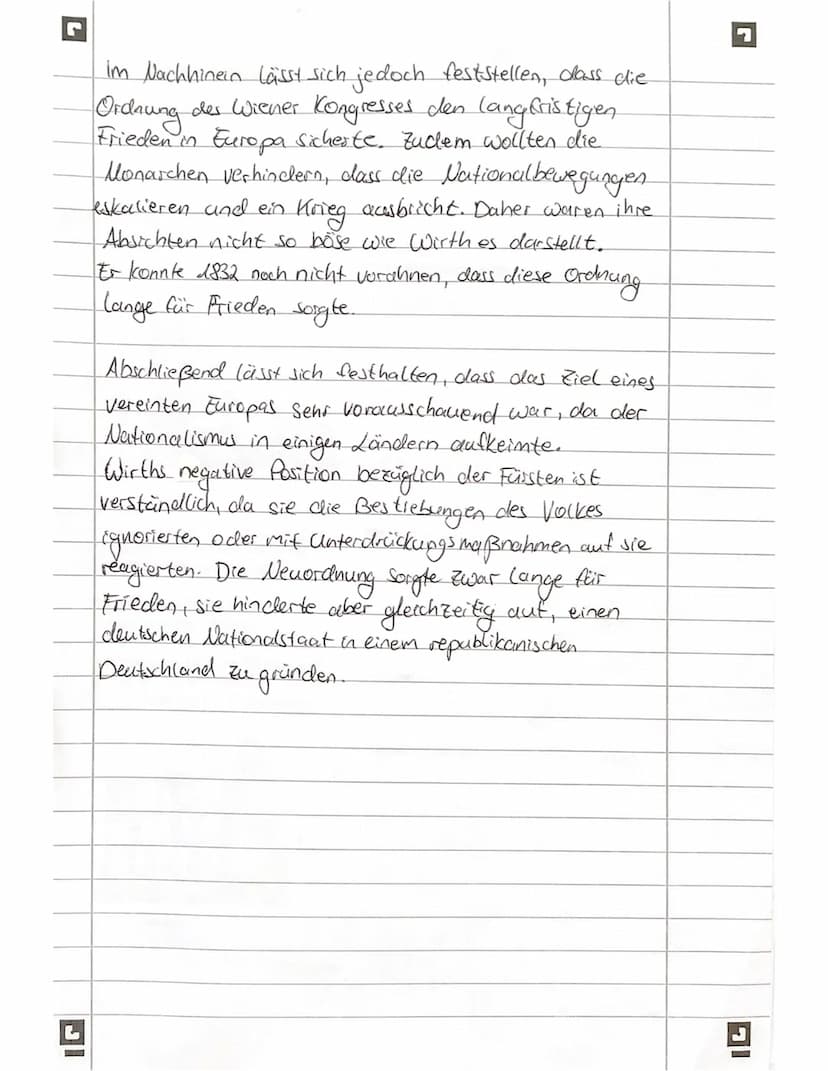 7
Geschichte Analyse
1.) Die vorliegende Rede wurde von Soham Georg August
Wirth gehalten, der Jurist, Schriftsteller, Politiker und
Mitorga