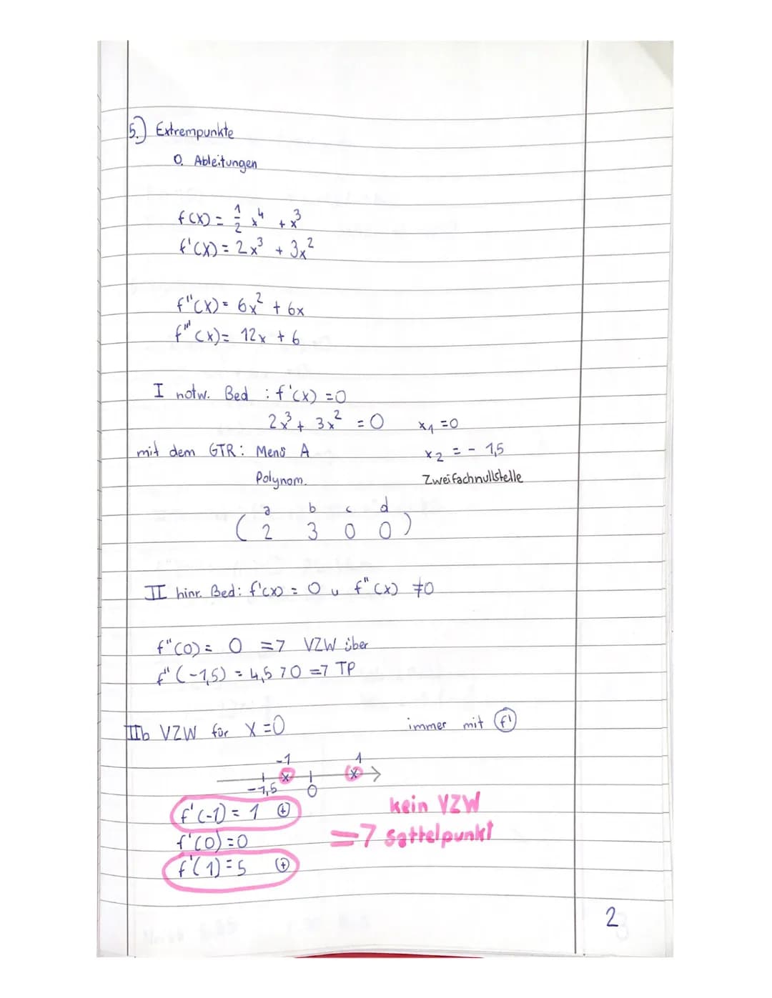 Kurvendiskussion
3
f(x) = √²/² x ² + x ²³
1) Symmetrie:
- Weder Punkt - hoch
achsensymmetrisch, da es sowohl gerade als auch ungerade Exp. g