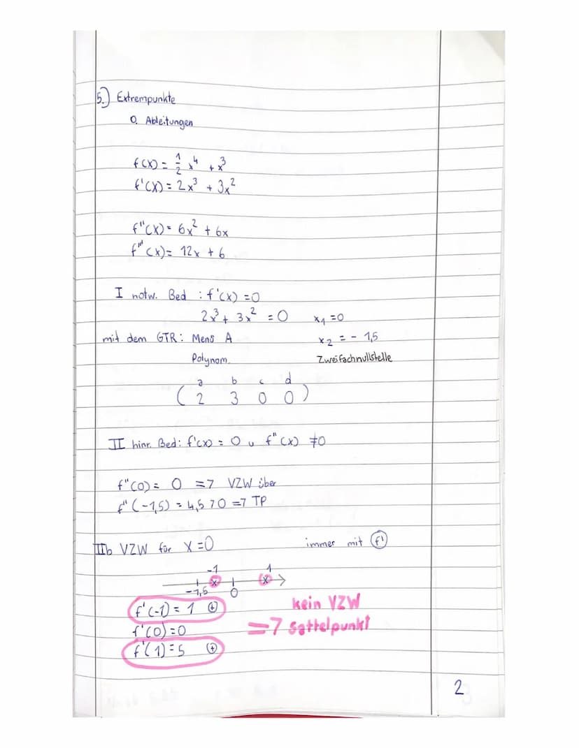 Kurvendiskussion
3
f(x) = √²/² x ² + x ²³
1) Symmetrie:
- Weder Punkt - hoch
achsensymmetrisch, da es sowohl gerade als auch ungerade Exp. g