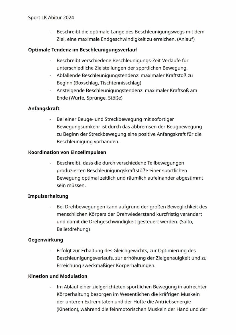 Sport LK Abitur 2024
Q1.1 Kondition
Die Kondition beschreibt das Zusammenspiel der 5 motorischen
Grundfähigkeiten Ausdauer, Kraft, Beweglich