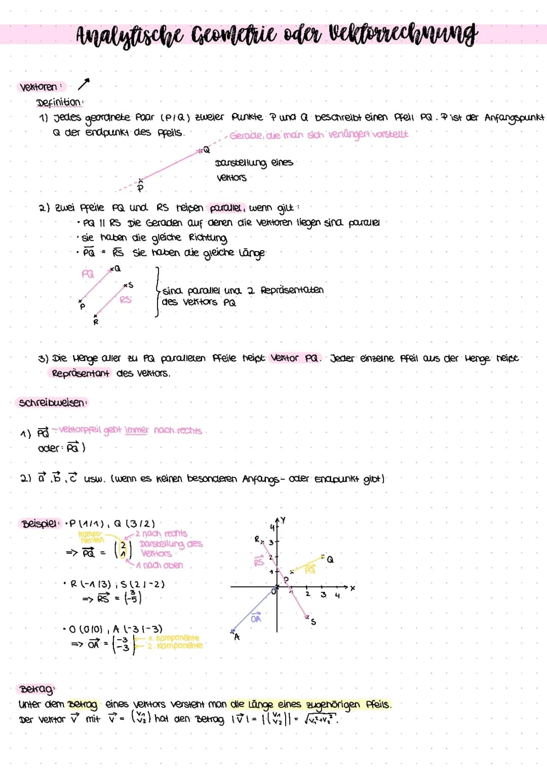 Vektorrechnung Abitur 2023