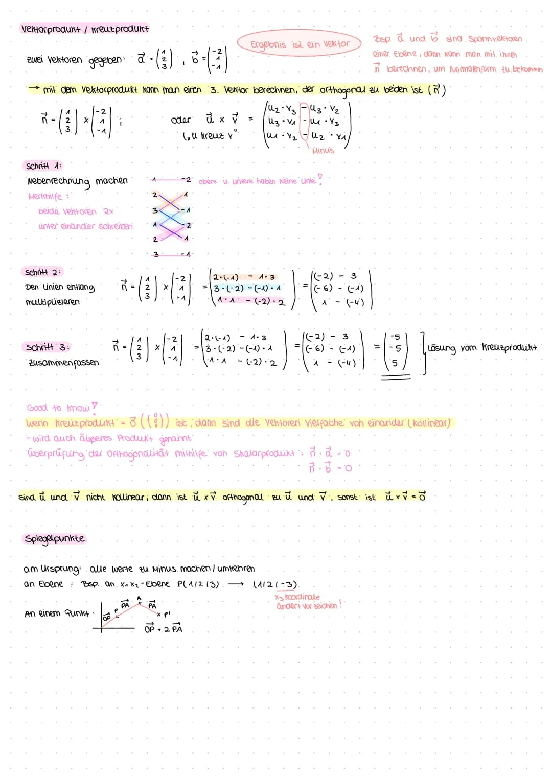 Vektoren:
Analytische Geometrie oder vektorrechnung
Definition:
1) Jedes geordnete Paar (PIQ) zweier Punkte P und Q beschreibt einen Pfeil P