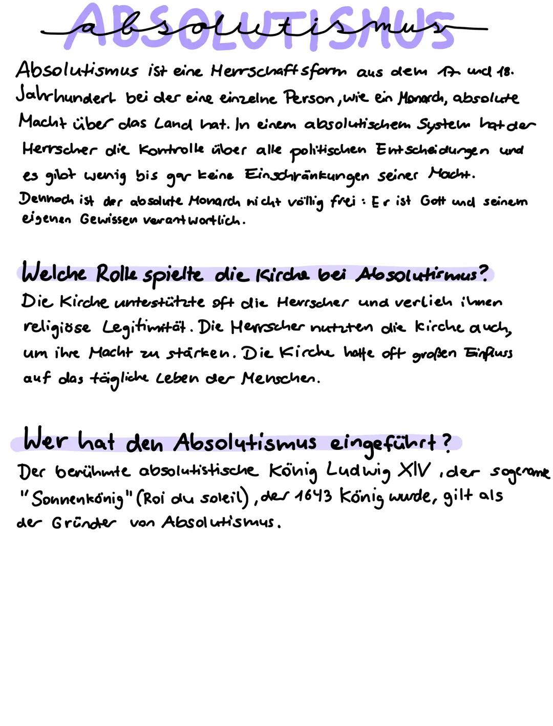 Absolutismus und Merkantilismus 