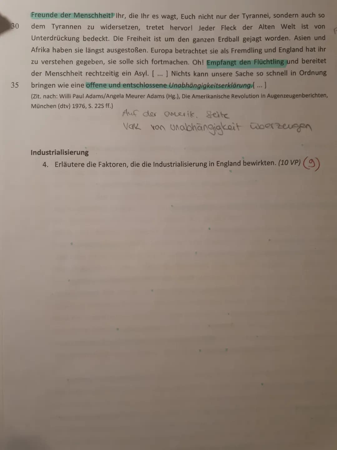 5
Aus der Schrift „Common sense" von Thomas Paine, veröffentlicht im Januar 1776:
Kurzum: Monarchie und Thronfolge haben nicht nur dieses od