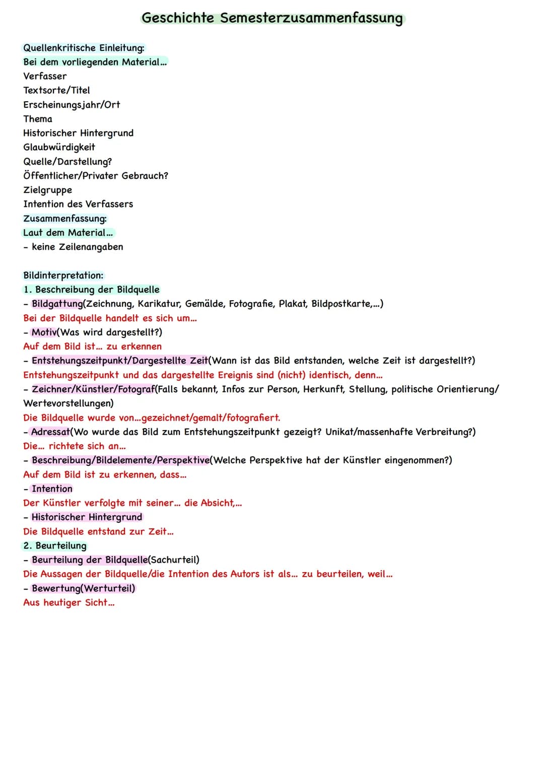 Quellenkritische Einleitung:
Bei dem vorliegenden Material...
Verfasser
Textsorte/Titel
Erscheinungsjahr/Ort
Geschichte Semesterzusammenfass