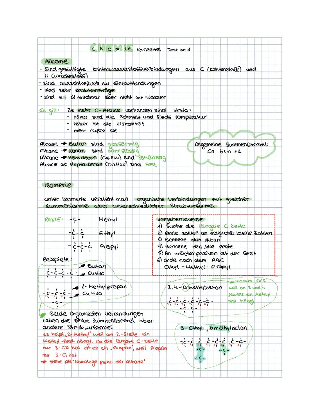 Alkane und Isomerie 