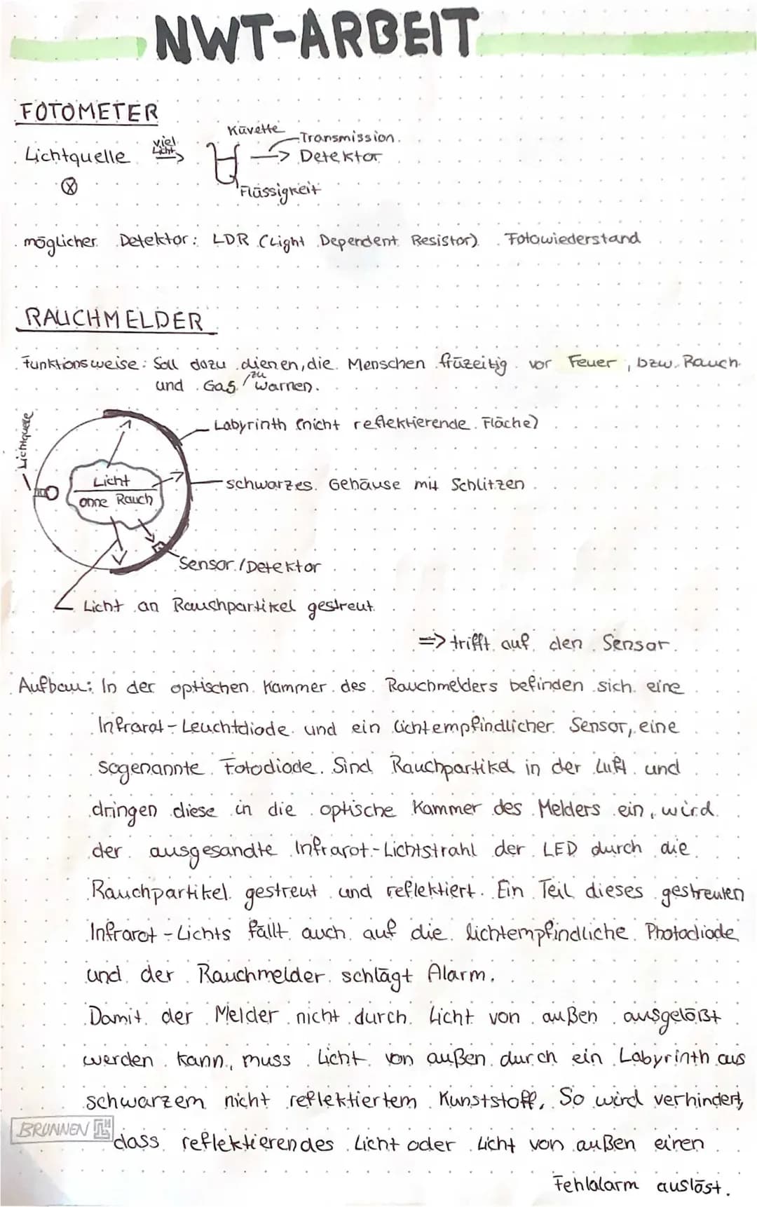 fotometer und rauchmelder 