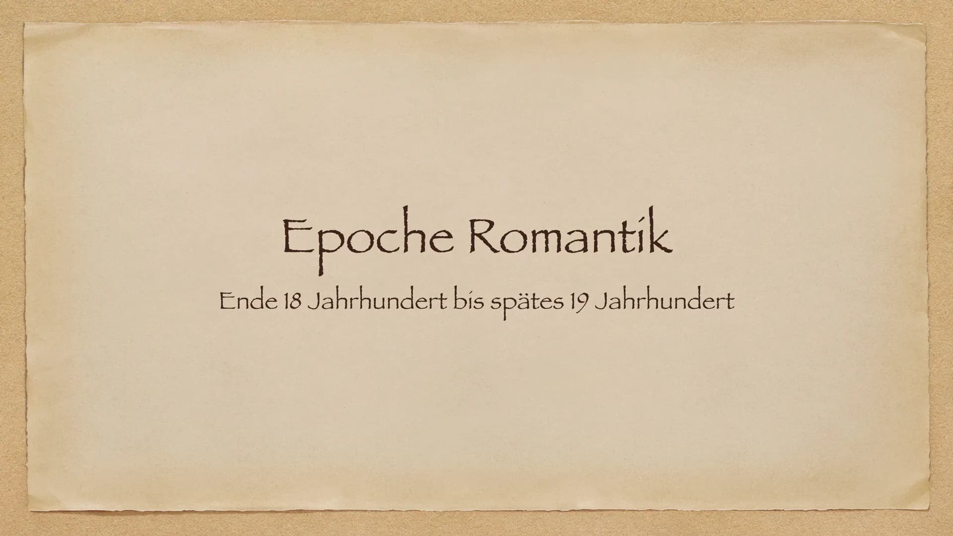 Epoche Romantik
Ende 18 Jahrhundert bis spätes 19 Jahrhundert Geschichtlicher Hintergrund
◆
Wechsel der Feudal zur Bürgerlichen Gesellschaft
