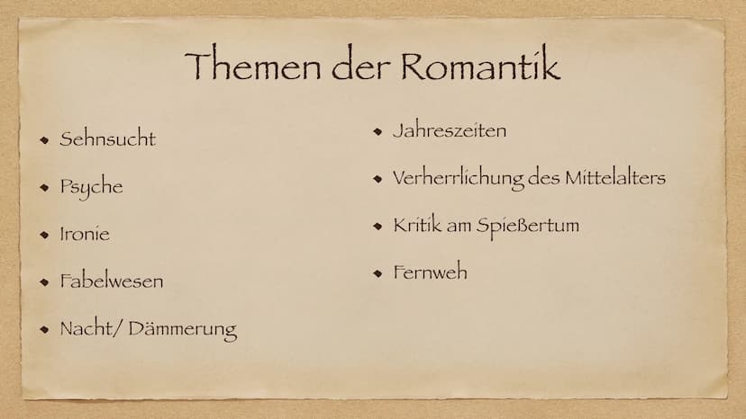 Epoche Romantik
Ende 18 Jahrhundert bis spätes 19 Jahrhundert Geschichtlicher Hintergrund
◆
Wechsel der Feudal zur Bürgerlichen Gesellschaft