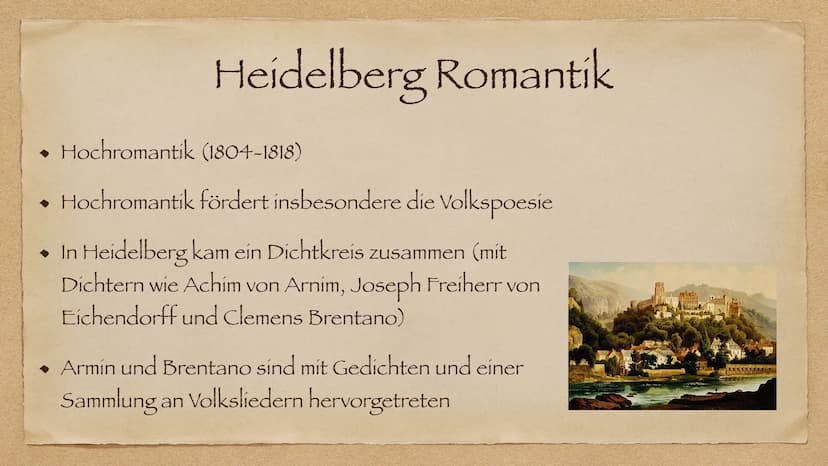 Epoche Romantik
Ende 18 Jahrhundert bis spätes 19 Jahrhundert Geschichtlicher Hintergrund
◆
Wechsel der Feudal zur Bürgerlichen Gesellschaft