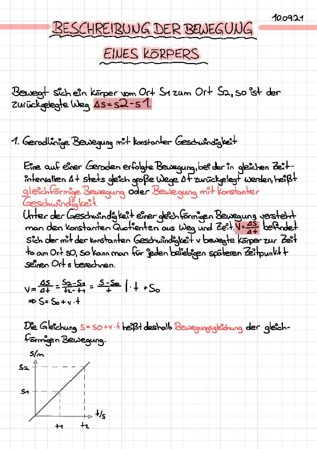 Geradlinige Bewegung\Bewegungsgleichung