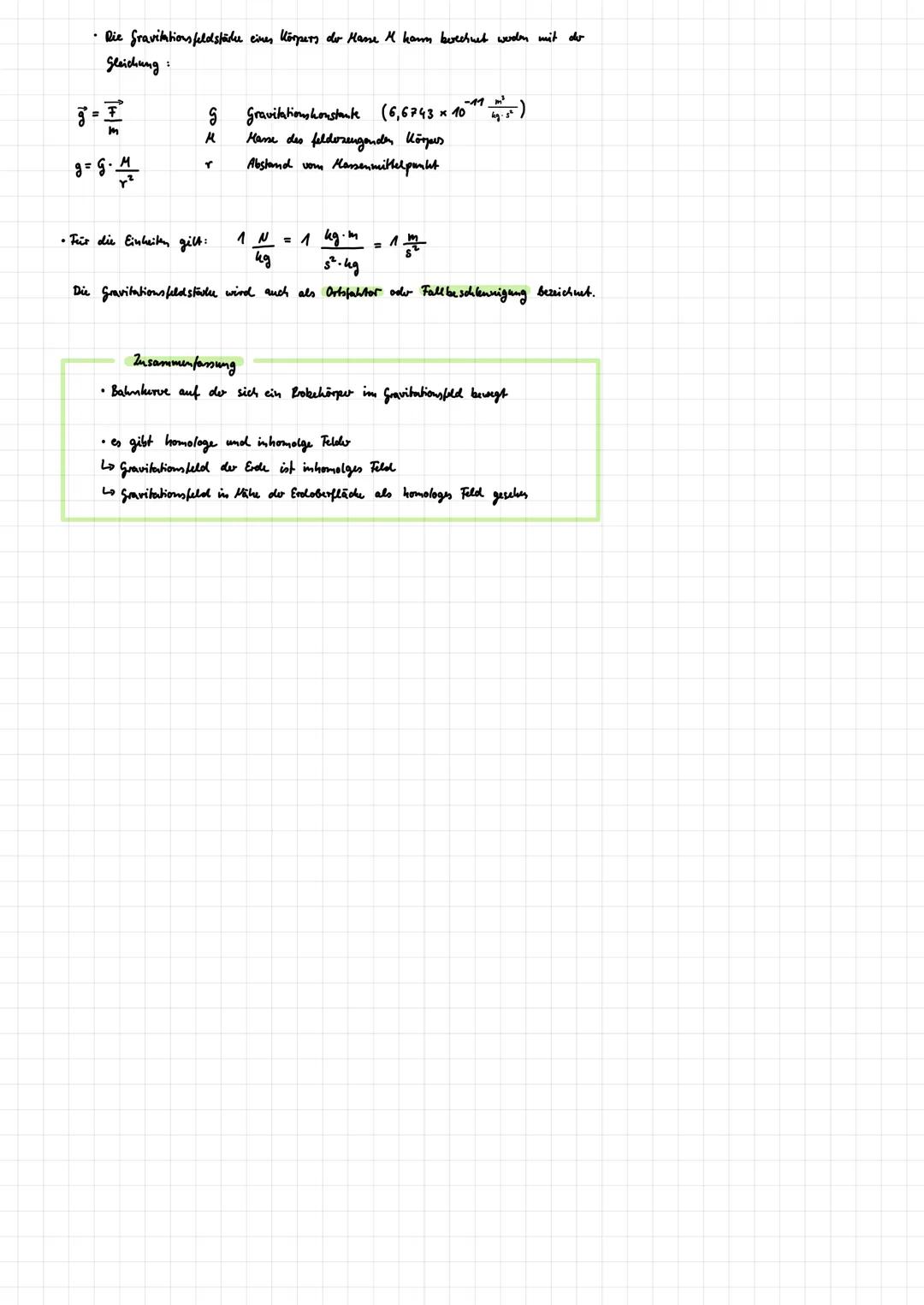 Gravitationsfeld
Definition
> Unter einem Gravitationsfeld versteht man den besonderen zustand des Raumes
In ihm werden auf ander Körper gra