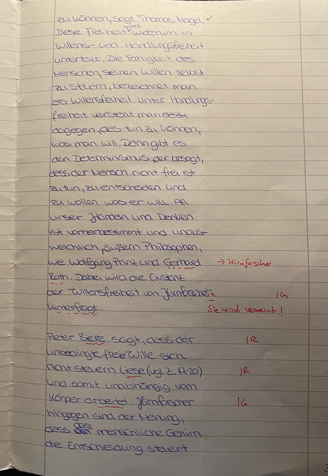 10
15
20
Q1 GK Philosophie Klausur 2
25
Peter Bieri: Das Handwerk der Freiheit (2001)
Der losgelöste Wille: ein Alptraum
Erst wäre ein Wille