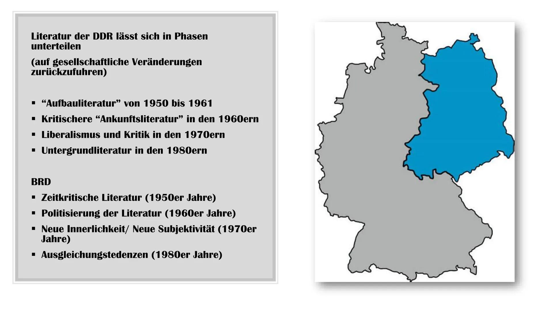 Bonn
Bundesrepublik
Deutschland
Ost-Berlin
Deutsche
Demokratische
Republik
EPOCHENÜBERBLICK
Präsentation von Zaerah Ansir Butt, Lea Diesner 