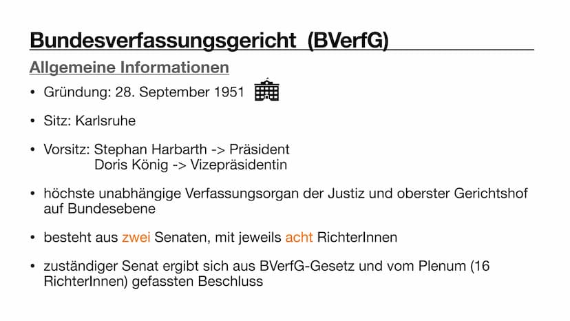 Bundesverfassungsgericht
Und gemeinsamer Ausschuss
BUNDESVERFASSUNGSGERICHT
Marie, Lina, Ola, Maria Bundesverfassungsgericht
(BVerfG) Bundes