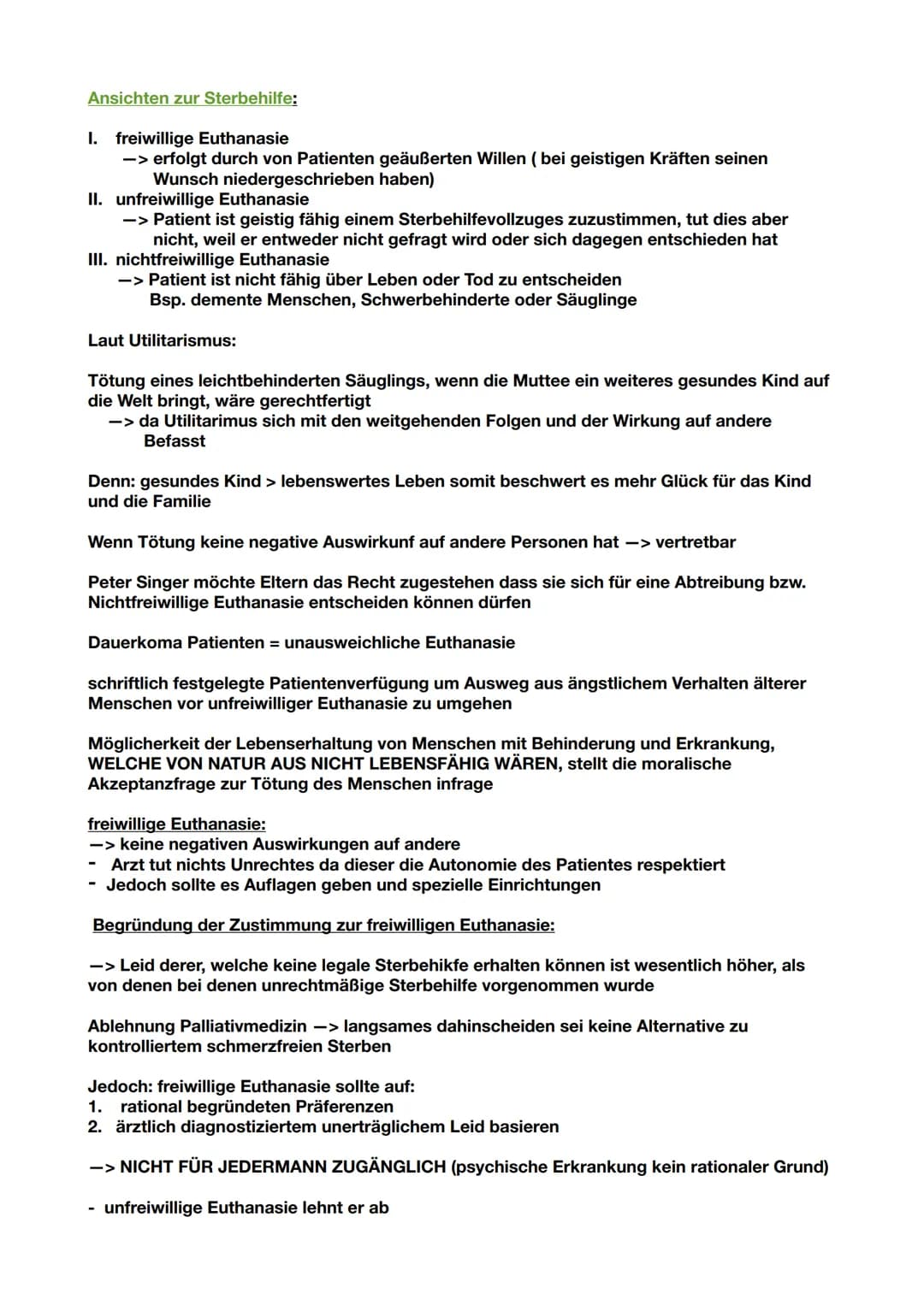 Utilitarismus : (Bentham)
Führe diejenige Handlung aus, durch die die größtmögliche Summe an Nutzen für alle
Betroffenen erreicht wird.
Defi