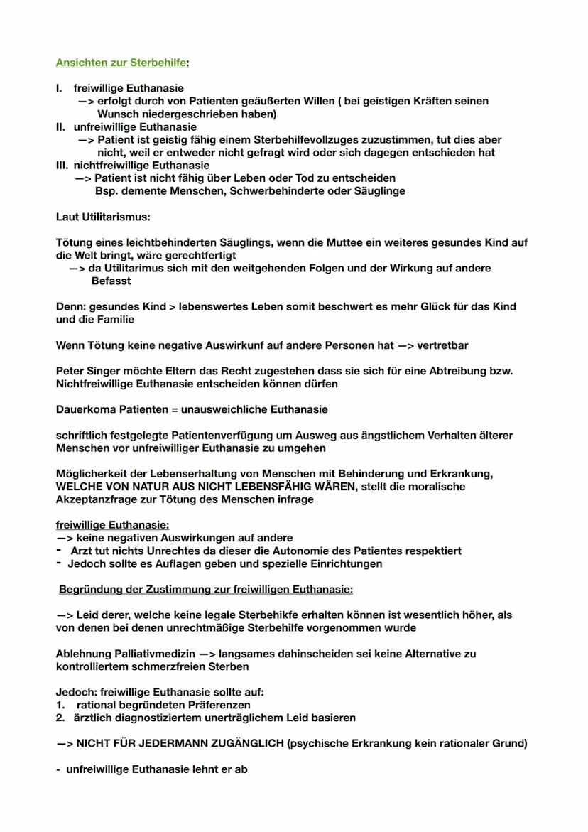 Utilitarismus : (Bentham)
Führe diejenige Handlung aus, durch die die größtmögliche Summe an Nutzen für alle
Betroffenen erreicht wird.
Defi