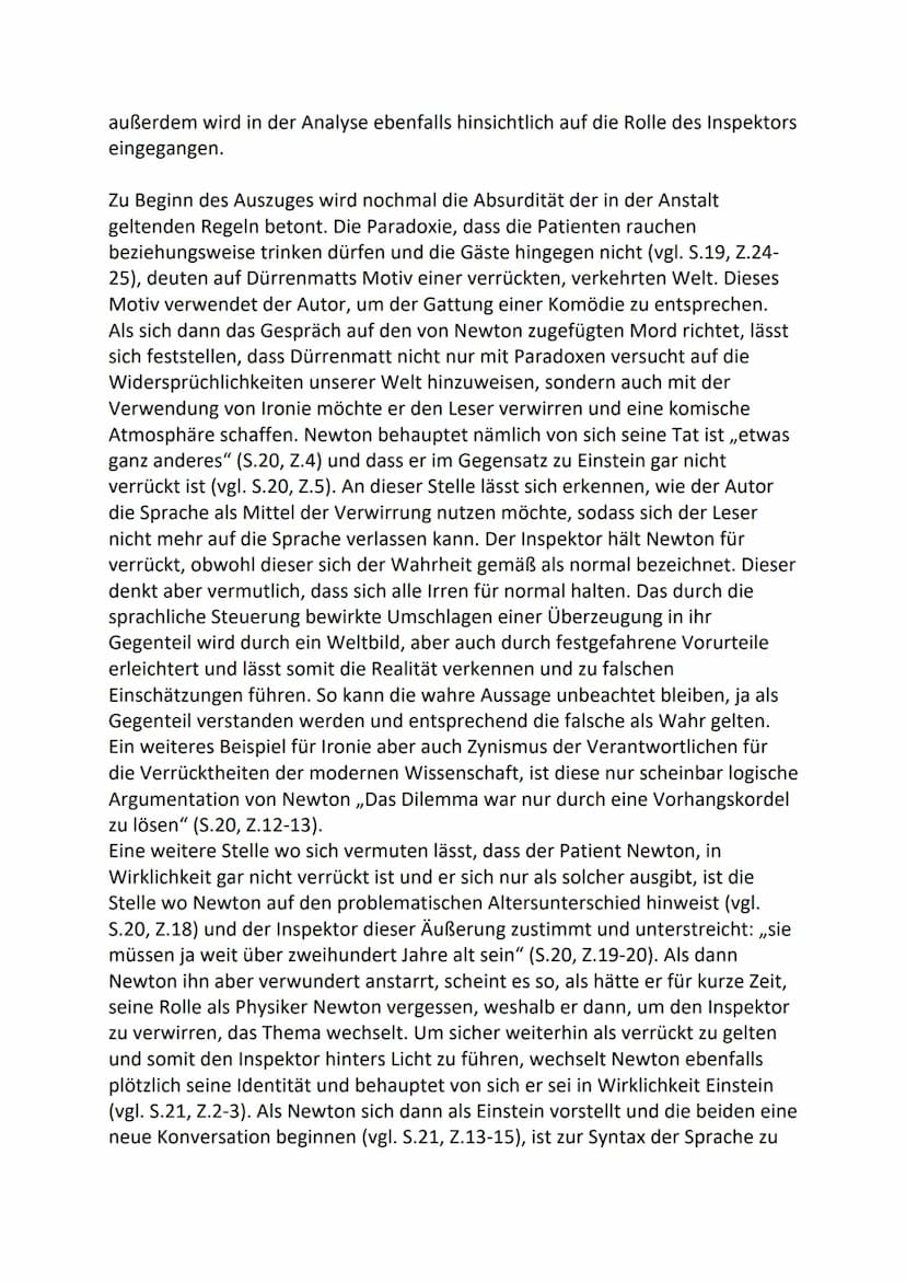 Dramenszenenanalyse (S.19, Z.20-S.23, Z.16)
Der vorliegende Abschnitt ist ein Auszug aus der zweiten Szene des ersten
Aktes der Komödie ,,di