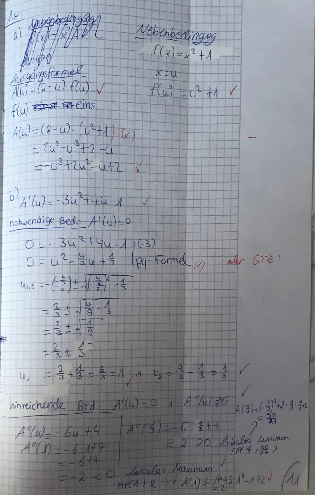 A.2
a) [1;3] => Wasser läuft zu
[3;9] => wasser lauff db
ur!
b)
Am Anfang fließt 800m ³ hinzu
und es wird immer weniger
aber tar bis zu 3 St