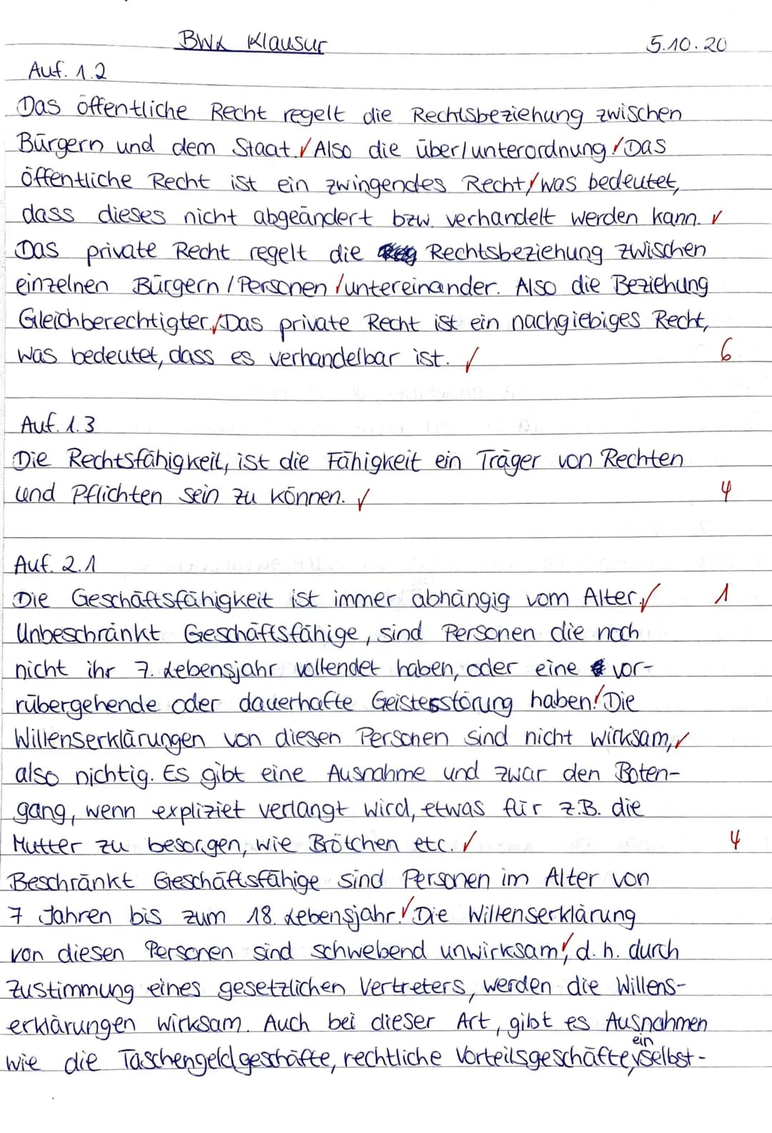 Note: sehr gut
Datum:
1.1
7.10.
Bearbeitungshinweise:
20
Hilfsmittel:
Taschenrechner, Lineal. Kein Smartphone, keine Smartwatch!!!
Bearbeitu