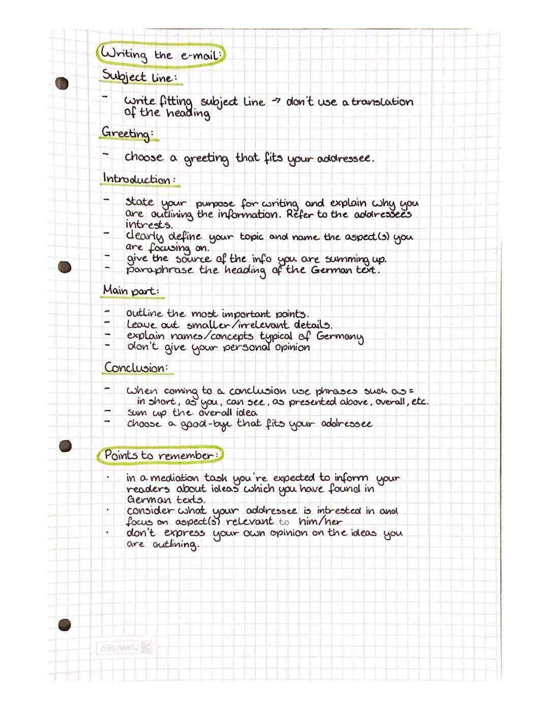 # Writing a e-mail

Preparation:
1. Look for information

- your addressee
- aspect (s) you should be dealing with in your e-mail
- the purp