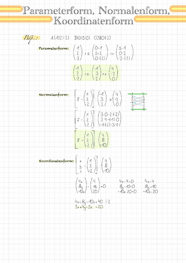 Know Parameterform, Normalenform, Koordinatenform thumbnail