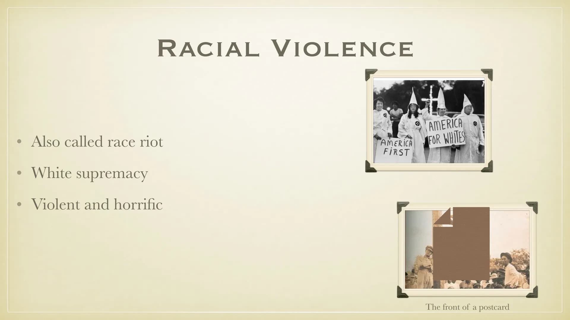 JIM CROW LAWS
THIS PRESENTATION IS FOR
EDUCATIONAL USE AND MAY HAVE
SOME DISTURBING IMAGES
25.10.21
MICHELLE SOPHIE DISCHINGER ●
●
●
●
●
●
●