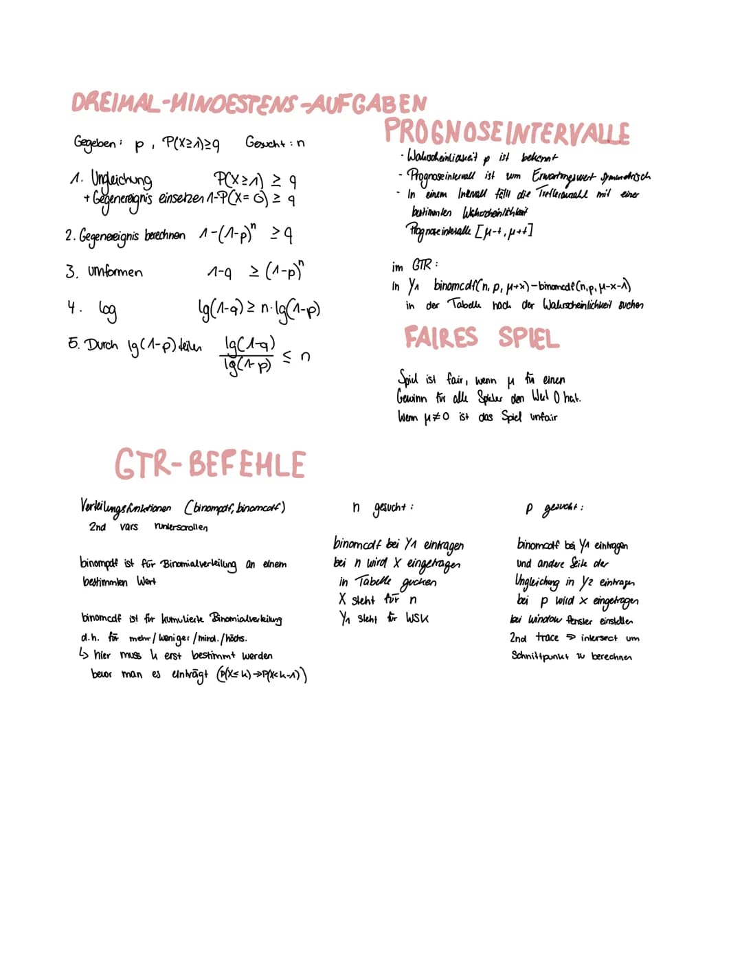 UNABHANGIGKEIT (5.391/392)
n = Schnittmenge
Unabhängis > P(BIA)= P(B) (mit, zurücklegen") → P(AnB) = P(A) · P(B)
Multiplikationssatz
abhängi