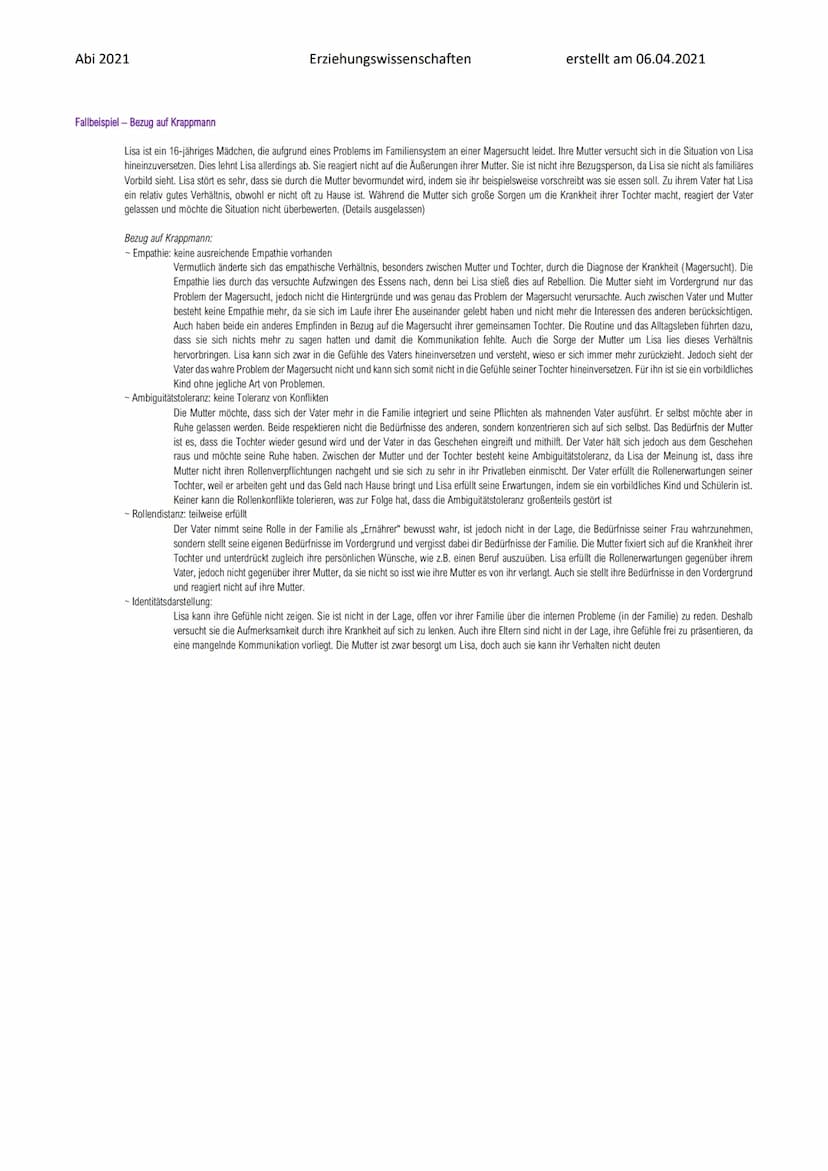 Abi 2021
Zur Person:
Zum Modell: Erweiterte Meads Rollentheorie des symbolischen Interaktionismus
Krappmann
Sieht soziale Beziehungen auch a