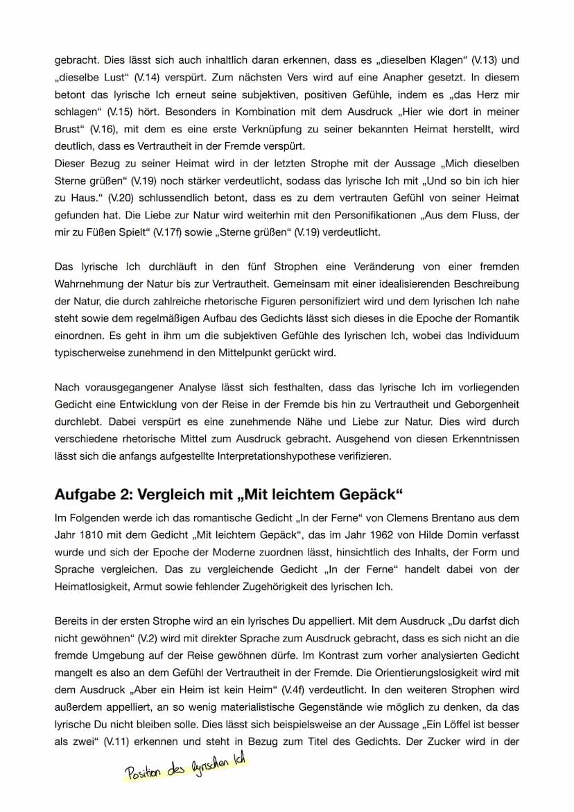 3.6 Klausurtraining:
Ein Gedicht interpretieren und mit einem anderen Gedicht vergleichen
Aufgabenbeispiel
1. Interpretieren Sie das Gedicht