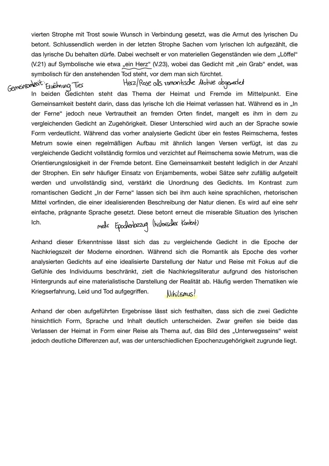 3.6 Klausurtraining:
Ein Gedicht interpretieren und mit einem anderen Gedicht vergleichen
Aufgabenbeispiel
1. Interpretieren Sie das Gedicht
