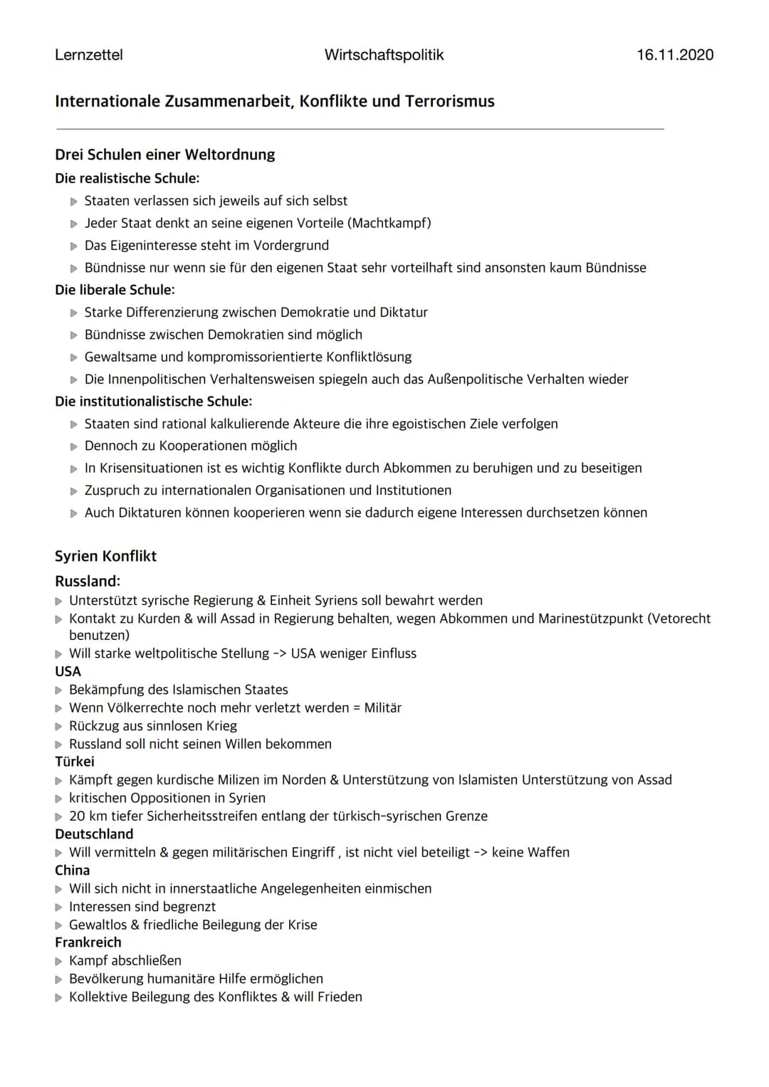 Lernzettel
Wirtschaftspolitik
Internationale Zusammenarbeit, Konflikte und Terrorismus
Internationale Beziehungen
16.11.2020
Die Methoden de
